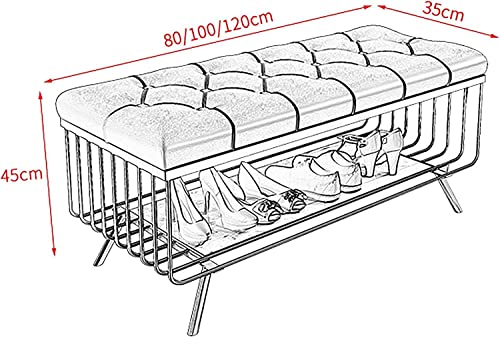 Banc de rangement à chaussures d'entrée stable avec tabouret bas intégré