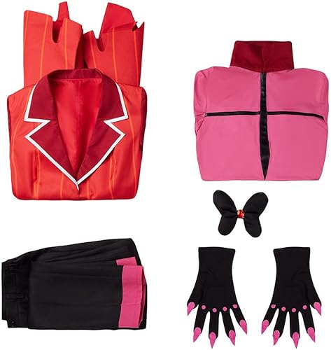 Miniatura 2 de Weixu Disfraz de anime Hazbin Hotel Alastor para cosplay, uniforme rojo, disfraz de Halloween y Navidad para mujeres y hombres