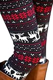 Dehnbar, elastischer Bund Lanivas Leggings Winterleggings Norweger gefüttert Strumpfhose Thermo Teddy Fleece Verschiedene Muster