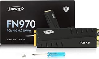 FN970 1TB M.2 2280 PCIe Gen4 x4 NVMe 1.4 Internal Solid State Drive with Heatsink - Speeds up to 7,400MB/s, Configure DRAM Cache, Internal SSD