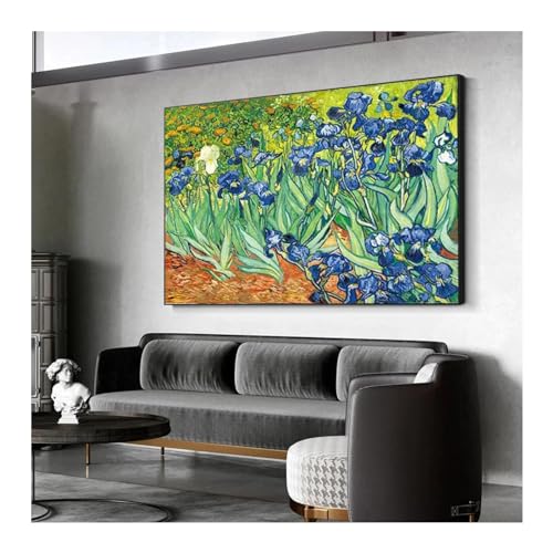 Peintures sur toile Iris Van Gogh pour décoration grand salon