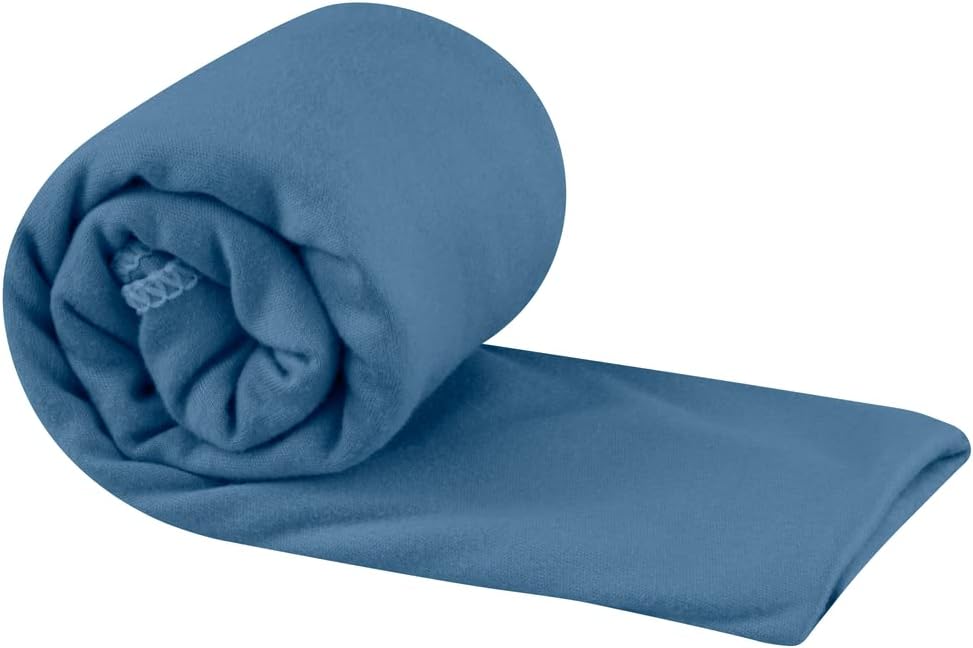Sea to Summit Portable Pocket Towel for Camping, Gym, and Travel, Small (16 x 32 inches), Moonlight Blue