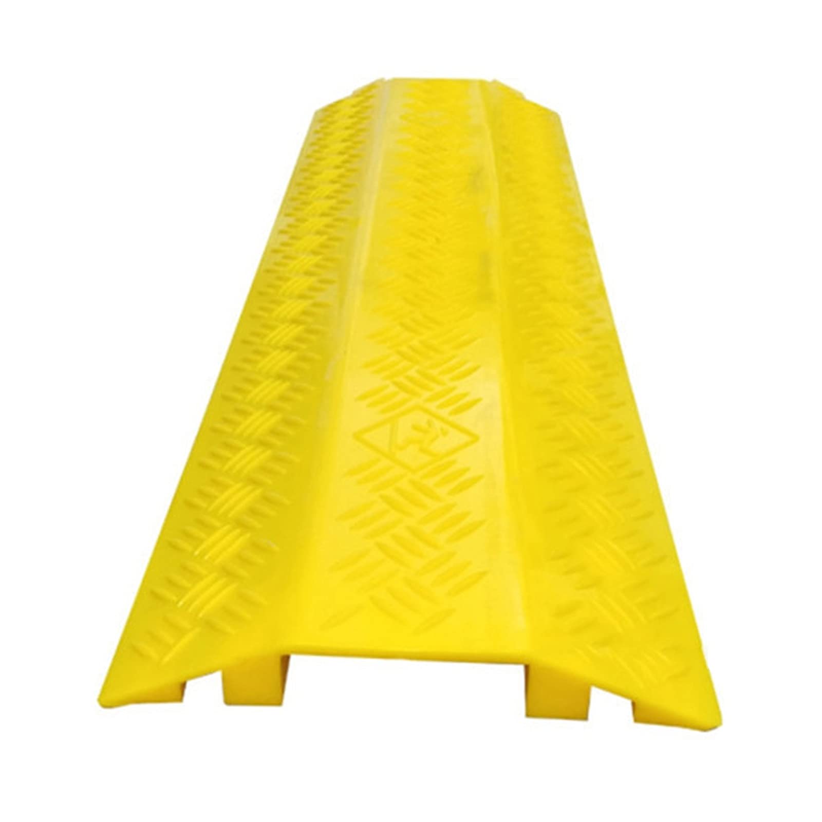 Copertura per rampa di protezione per cavi in PVC resistente, protezione gialla per cavi 100 x 13 x 2 cm, capacità 3000 libbre, soluzione per la gestione dei cavi da pavimento per la sicurezza