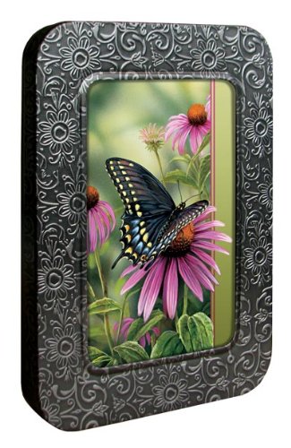 Tree-Free Greetings Noteables Notecards In Reusable Embossed Tin, 12 Card Assortment, Recycled, 4 x 6 Inches, A Moment's Rest, Multi Color (76022)