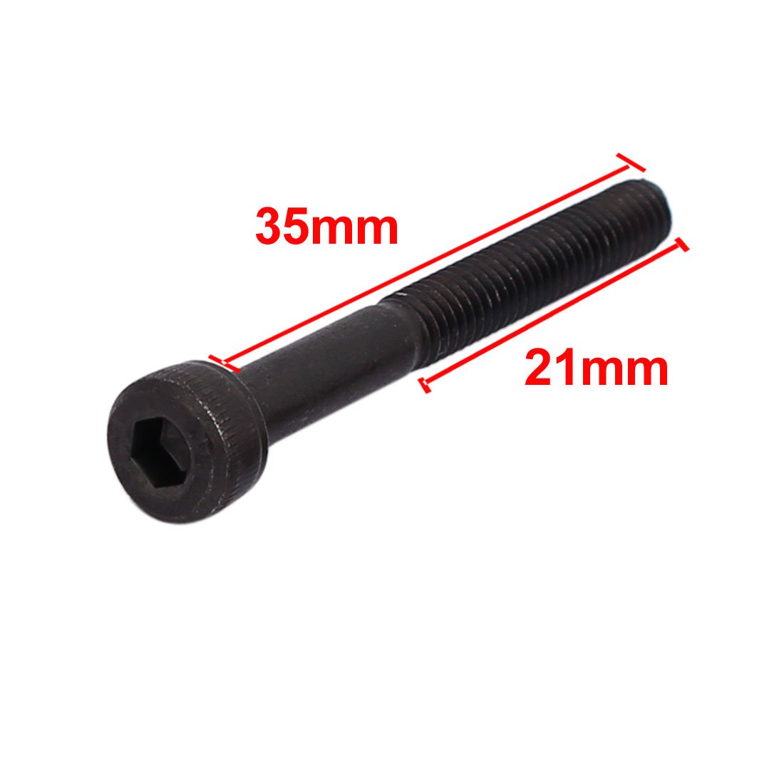 Aexit Śruby z łbem walcowym z gniazdem sześciokątnym M4x35mm o długości 21mm z częściowym gwintem 150szt(M4x35mm 21mm long Fil partiellement acier allié tête Hex creuse 150pcs