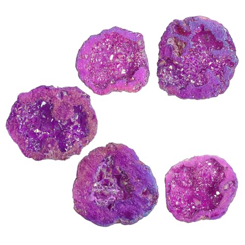 Pierre Géode en Cristal Quartz Violet Titane Naturel - 4