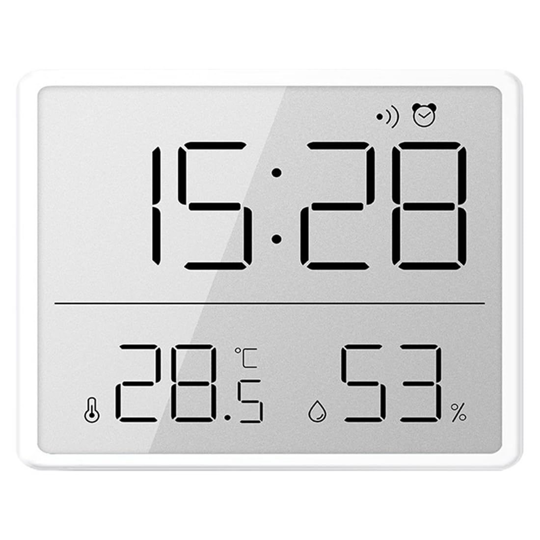 CTRLZS Digital Wall Clock Slim Design with LCD Alarm, Temperature& Humidity Display-Multi-Functionality Kitchen Electronics