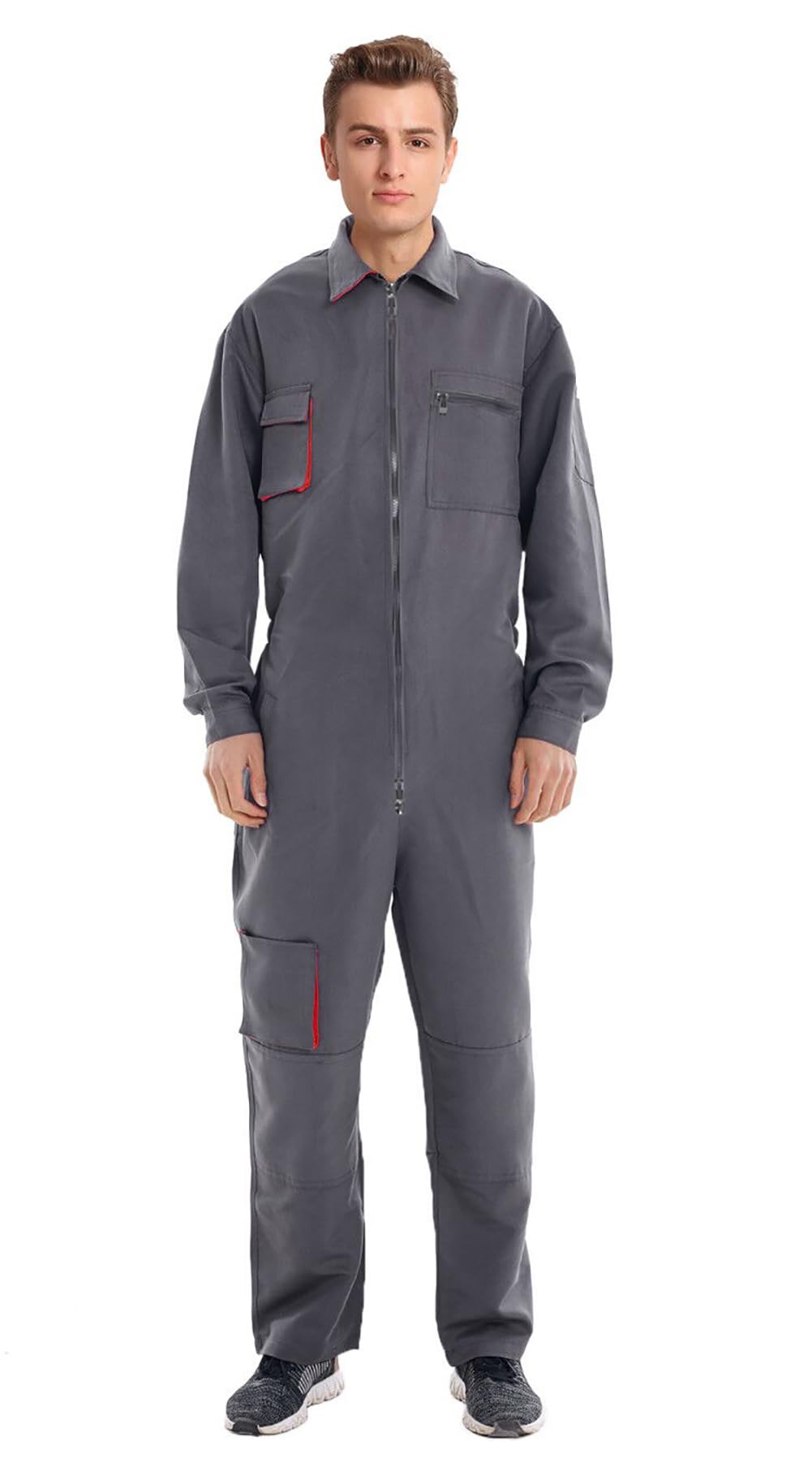 Mono de Trabajo para Hombre Mono de Mecánico Ropa Petos de Trabajo con Bolsillos Unisex Adultos Mono de Garaje Trabajo