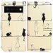 Bcov Google Pixel 6 Case, Black Cat White Cat Leather Flip Phone Case Wallet Cover with Card Slot Holder Kickstand for Google Pixel 6 2021
