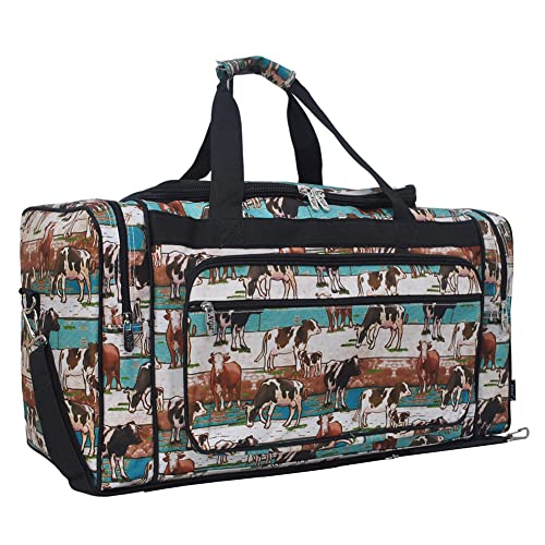 NGIL Canvas 23" inch Duffle Bag (Country Cow-Black)