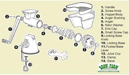 Spare Parts for Lexen Manual Wheatgrass Juicer GP27 (5.Auger)