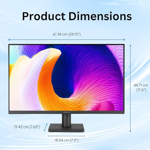 Image of ASUS 27 inch FHD IPS Gaming Monitor, 120Hz, 1ms MPRT, Adaptive-Sync, 99% sRGB, Eye Care, Frameless, HDMI, VGA, Low Blue Light, Flicker Free, Wall Mountable, Tilt Adjustment, for Business and Gaming, Black