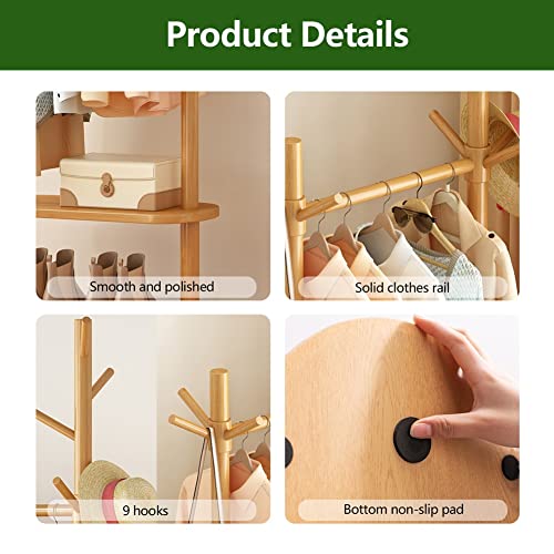 Portant à vêtements avec double étagère de rangement basse pour dressing - 7