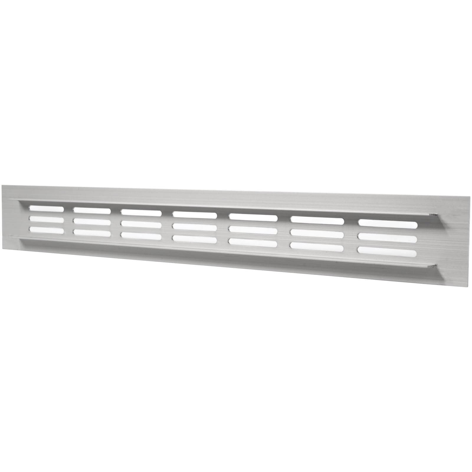 Vent Systems 400 x 300 mm - Lot de 2 grilles d'aération en aluminium argenté avec grille d'insectes - Chauffage, refroidissement et ventilation - Couvercle d'aération intérieur et extérieur