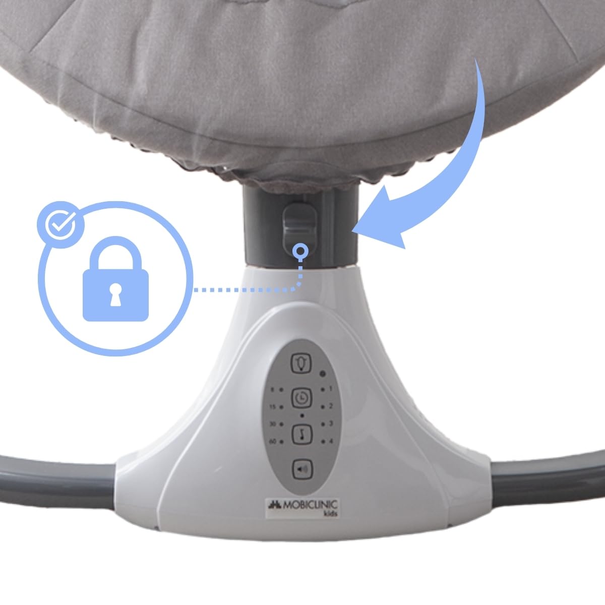 Mobiclinic® kids, Trona evolutiva, 2 en 1, Altura ajustable, Doble bandeja, 6 meses - años, Forest, Arnés de seguridad 5 puntos, Ruedas extraíbles, Hasta 35 kg, Cesta almacenamiento, 360º