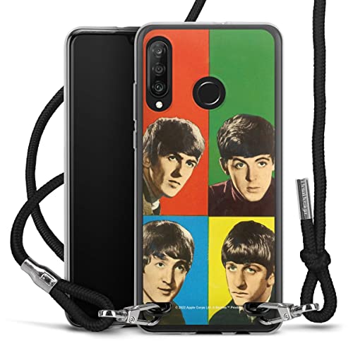DeinDesign Coque Collier Compatible avec Huawei P30 Lite Coque avec Cordon Coque avec Cordon Rock ‘n’ Roll Visages The… - Les Beatles, Paul McCartney, John Lennon, RIngo Starr, George Harrison DeinDesign Coque Collier Compatible avec Huawei P30 Lite Coque avec Cordon Coque avec Cordon Rock 'n' Roll Visages The…