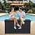 Cyranture 230 Gallon Double-Wall Resin Deck Box - Lockable Waterproof Outdoor Storage Box, 1000lbs Capacity & Doubles as Seating for Patio Furniture - Garden Tools, Pool Accessories (Black)