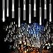 AKNMSOY LED Meteor Shower Lights, Falling Rain Drop Lights, Icicle Lights, Christmas Lights with Waterproof 11.8inch 8 Tubes for Party Wedding Halloween Christmas Decoration Outdoor White