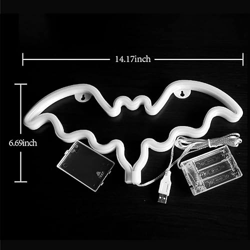 Miniatura 4 de JYWJ - Letrero de neón con luces LED, funciona con 3 pilas AA, para decoración de mesa, decoración de pared para dormitorio de niños, regalo de