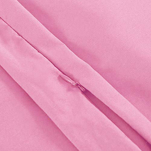 Elegant Comfort Luxury Ultra-Soft 1-Piece Body Pillowcase - 1500 Premium Hotel Quality Microfiber Double Brushed - Wrinkle Resistant, Body Pillowcase Size, Light Pink