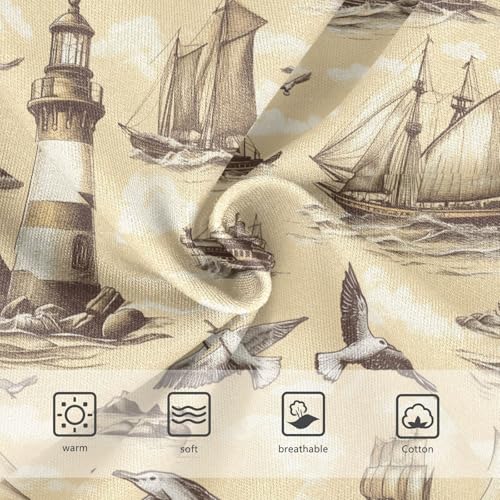 Girls Underwear Soft Cotton Lighthouses Ships Seagulls Kids Panties in Sizes 2/3t, 4t, 5t, 6 and 83