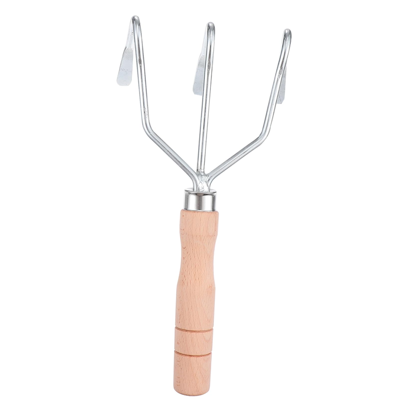 BESTonZON 1pc Portable Hand Cultivator Durable Handle Three Teeth Rake for Garden Cleaning Soil Aeration and Lawn Maintenance Essential Agricultural Tool for Outdoor Use