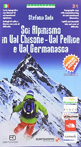 Val Chisone - Val Pellice - Val Germanasca Ski touring map