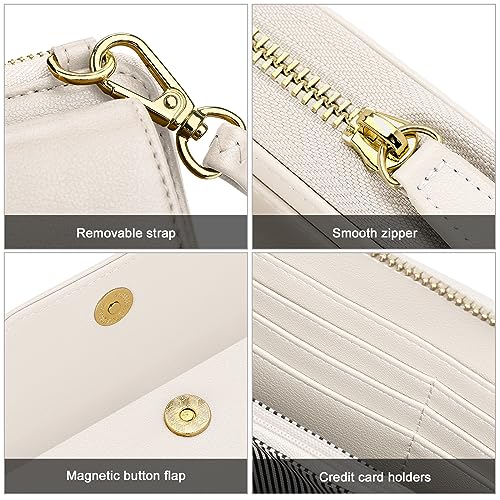 Image of nuoku Women's Small Crossbody Bags Wristlet Clutch Wallet Purses with Card Slot Phone Holder