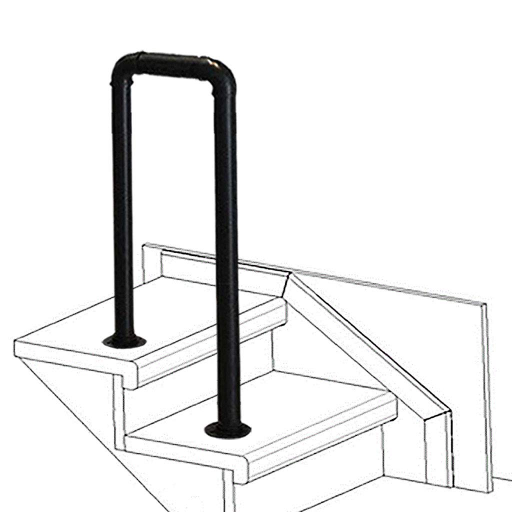 Garde-corps d'escalier noir mat antidérapant pour rampe de sécurité