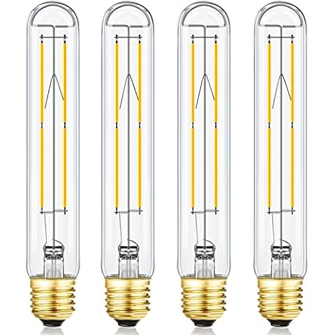 Leools Dimmable E26 Light Bulb 8W Equal 75 watt led Light Bulb AC120V Edison Light Bulbs 75 Watt Neutral White 4000K 800LM T10 led Bulb for Rustic Pendant,Industrial Pipe,Wall sconces,4Pack Cover