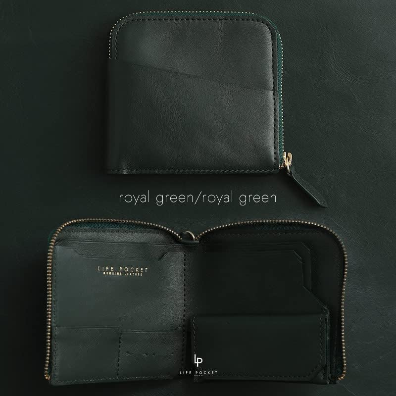 [ライフポケット] マモリオ対応スリムで使いやすく、とても安全な本革の薄い財布 スマートウォレット2 ミニ財布 L字ファスナー【お財
