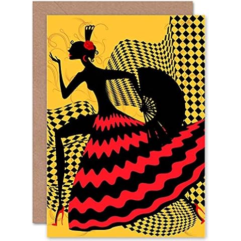 Wee Blue Coo Flamenco Dancer Birthday Card Cover