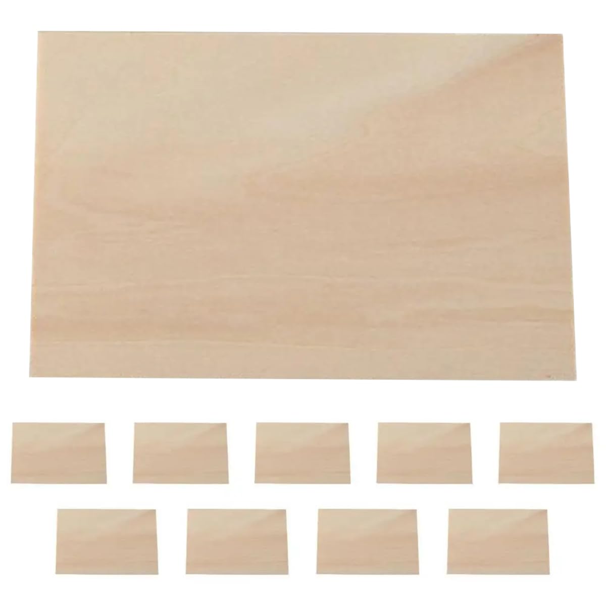 10 Hojas De Madera Contrachapada Sin Terminar, Tablero De Madera Artesanal Fino De 3 Mm, Hojas De Tilo para Pintura Y Grabado De Modelos De Artesanía En Madera, 20 Cm x 30 Cm