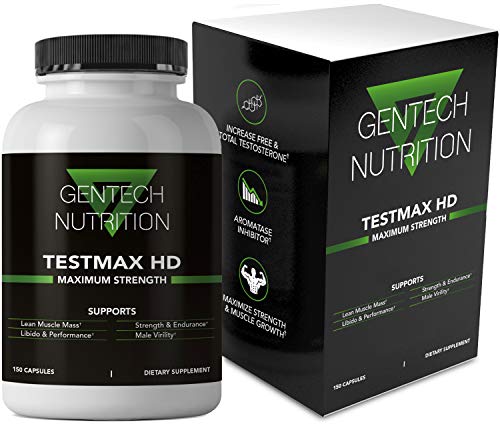 TestMax HD - Extra Strength Test Booster - Free & Total Testosterone - Improve Muscle Growth, Strength, Stamina, Libido & Sex Drive - Supports Metabolism and Fat Loss - 150 Capsules TestMax HD - Extra Strength Test Booster - Free & Total Testosterone - Improve Muscle Growth, Strength, Stamina, Libido & Sex Drive - Supports Metabolism and Fat Loss - 150 Capsules