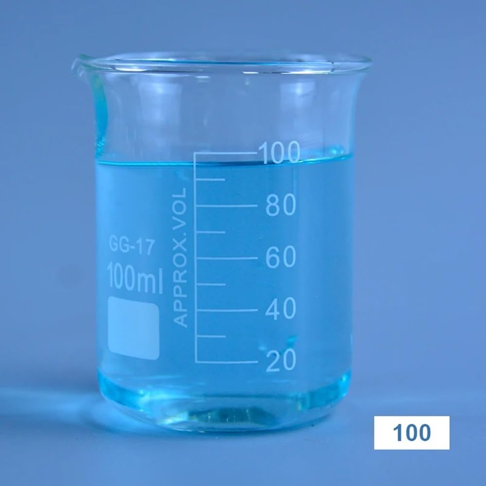 Vetreria da laboratorio Becher basso da 50/100/250/500/1000/3000 ml for laboratorio chimico, in vetro borosilicato trasparente, ispessito con beccuccio(2000ml)