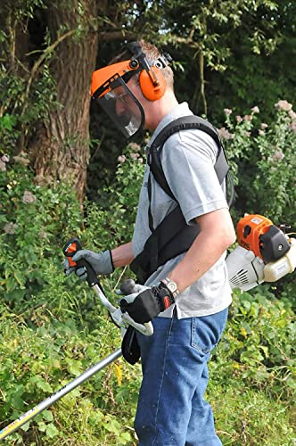 GUARDLEAD Chainsaw Visor, Shield and Ear Muffs 2 in 1 Headgear Combination, Flip up shield Comes with 2 Visor (Mesh & Clear) - Image 2