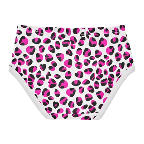 Joisal Bright Toddlers Underwear Floral 2t Cotton Girl Panties Cute Leopard Print Pink Black White Undies Kids Briefs2