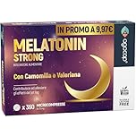 Melatonina per dormire con Camomilla e Valeriana. Melatonina forte, 1 mg con 360 minicompresse. Integratori per dormire, Melatonina Pura, regola ciclo Sonno-Veglia e riduce sintomi del Jet Lag. Agocap
