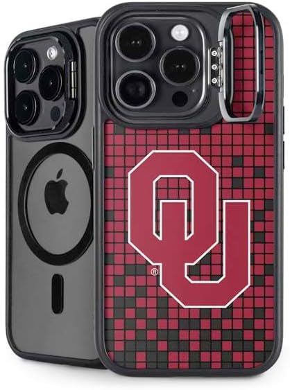 Skinit Kickstand Phone Case Compatible with iPhone 16 Pro - Officially Licensed University of Oklahoma Sooners Red Digi Design