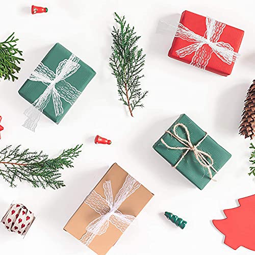 60Yd kanten rand kant lint wit vintage, 6 rollen kanten rand decoratieve lint grens voor geschenkverpakking bruiloft… - Image 7