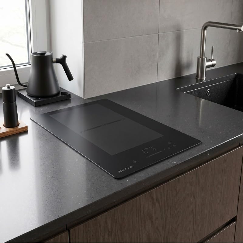 BELDEKO Plaque Induction 2 Feux Flex 3500W Noir Mat - Marque Française
