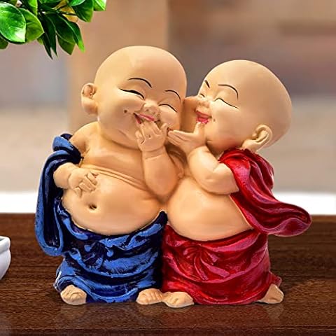 Figurines India Handcrafted Resine Little Laughing Buddha Showpiece | Buddha Idols for Home Decor I Buddha Showpiece I Showpiece for Home Cover