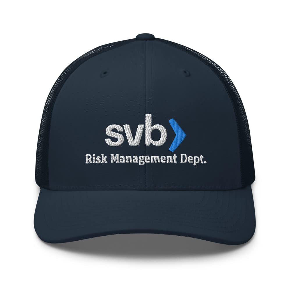 SVB Risk Management Dept Hat, SVB Hat, SVB Risk Management Cap (Embroidered Trucker Cap)