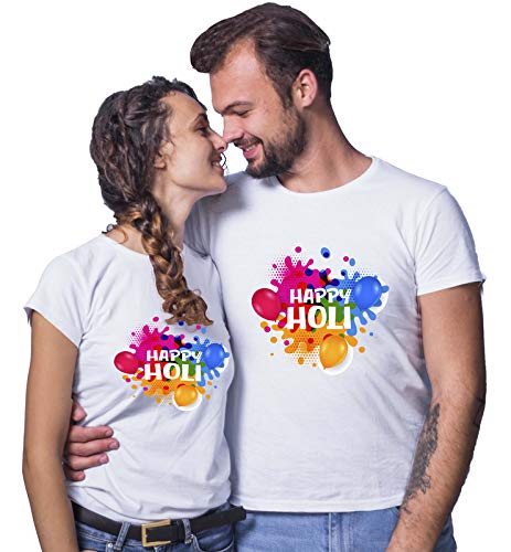 Buy Raavi colors Couple Holi Tshirt 