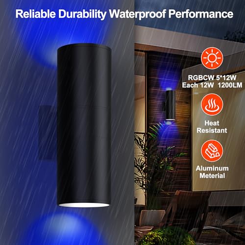 90W Smart Outdoor Wall Lights Up Down - Image 6