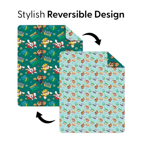 Image of Northwest Paw Patrol Chill Pups Quilted Throw Blanket - Official Oversized Blanket Featuring Classic Characters, Soft and Comfy Bedding for Kids' Bed, Couch, or Nap Time, 60 x 80 Inches