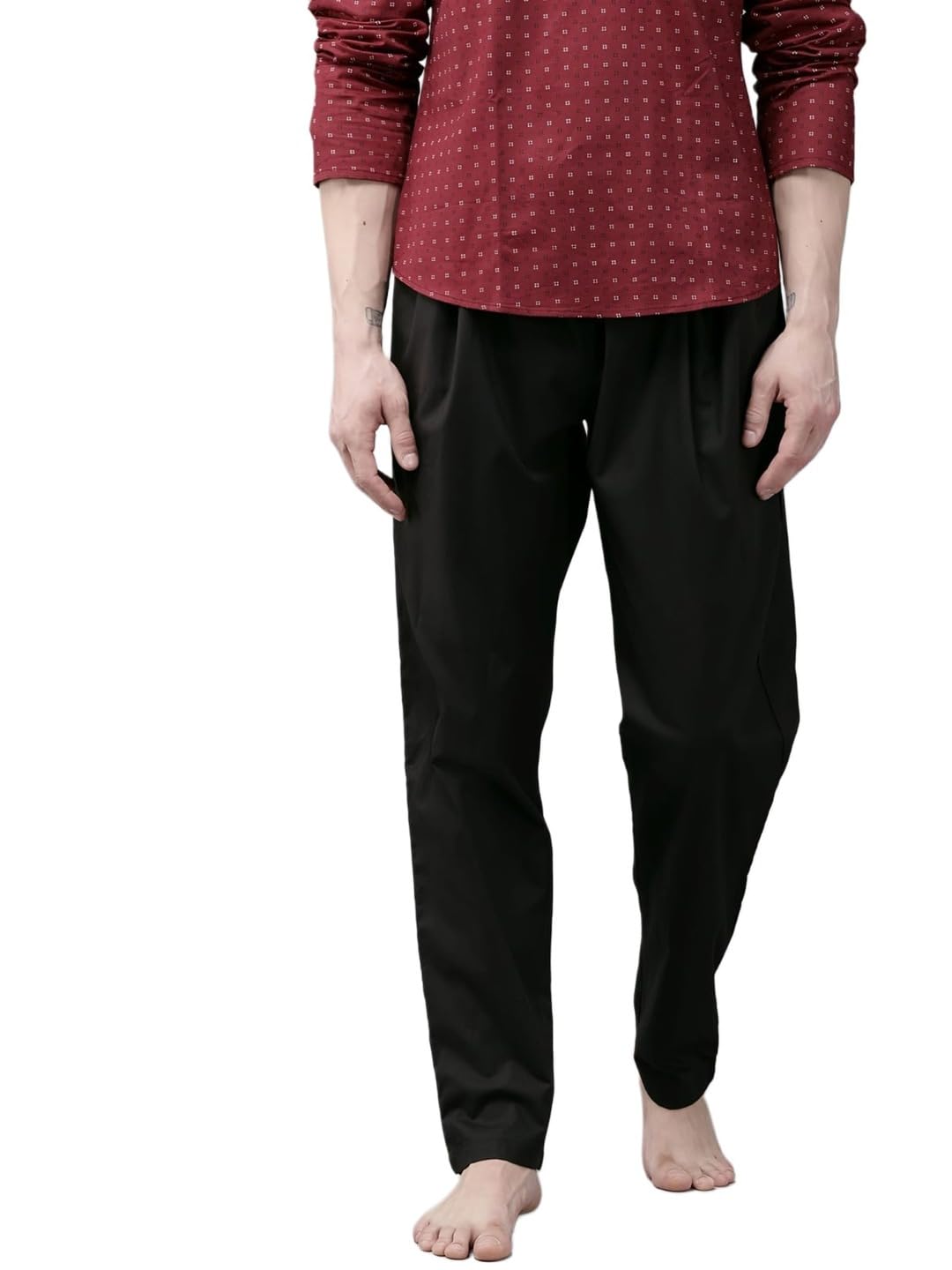 ms multi shades Men Solid Trouser Style Pyjamas, has an Elasticated Waistband, Two Side Pockets-picture-36