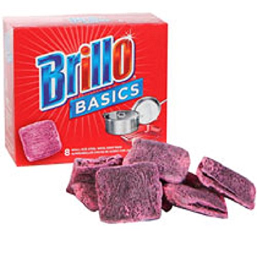 Image of Brillo Basics Steel-wool Soap Pads, 8-ct. Boxes - Pack of 4