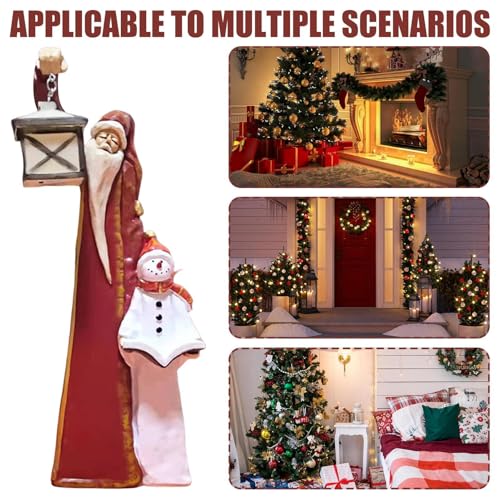 Statue de Père Noël en résine de qualité supérieure avec LED - 7