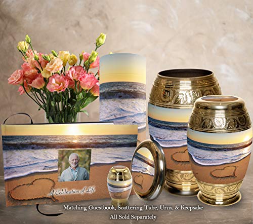 Image of Sunset Celebration of Life Funeral Guest Book for Memorial Service